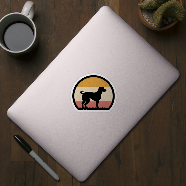 Retro Vintage Dog Sunset by SimpliPrinter